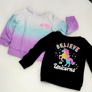 Garanimals ombre 💜 rainbows & unicorn sweatshirts